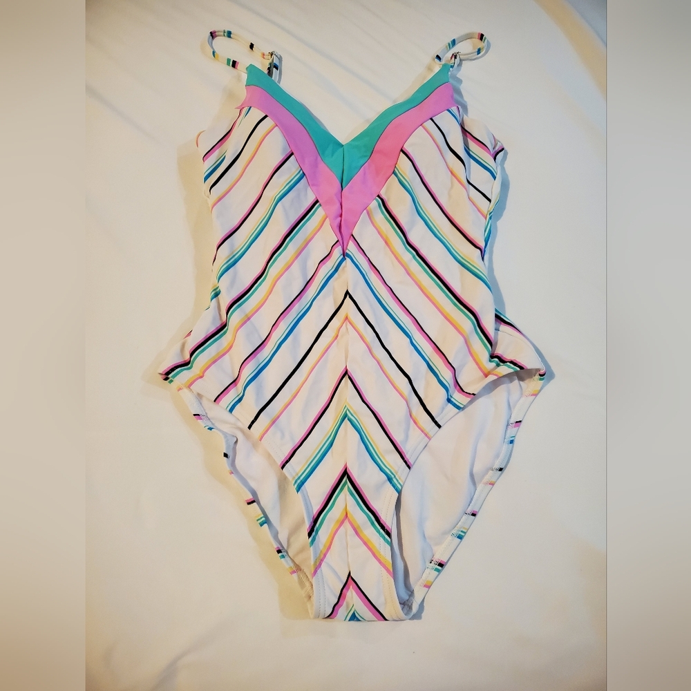 Colorful Striped Swimsuit